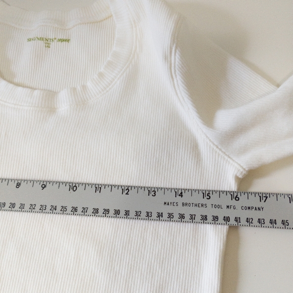 Segments Organic Cotton Ribbed Top White Large - Picture 5 of 7